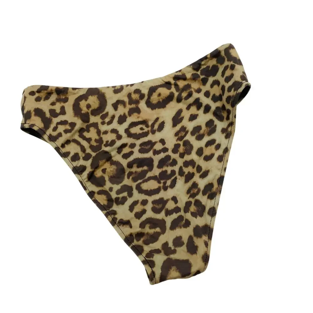 Frankie's Bikinis cheetah high waisted bikini bottoms